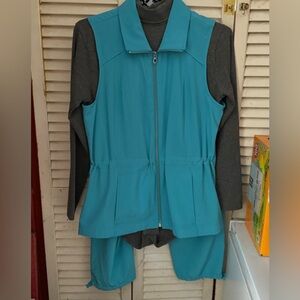 Rafaella Sport, pre-loved cropped pant 2 piece jumpsuit, includes bodysuit.